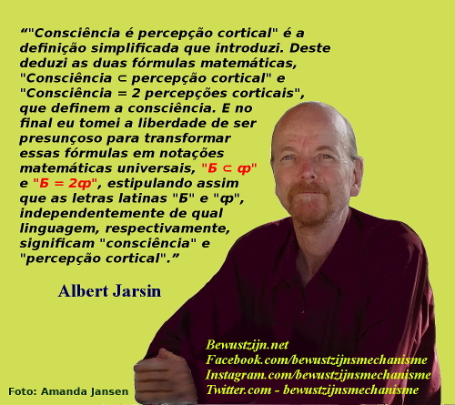 consciência - Het bewustzijnsmechanisme ontdekt - Albert Jarsin - Б ⊂ ȹ + Б = 2ȹ